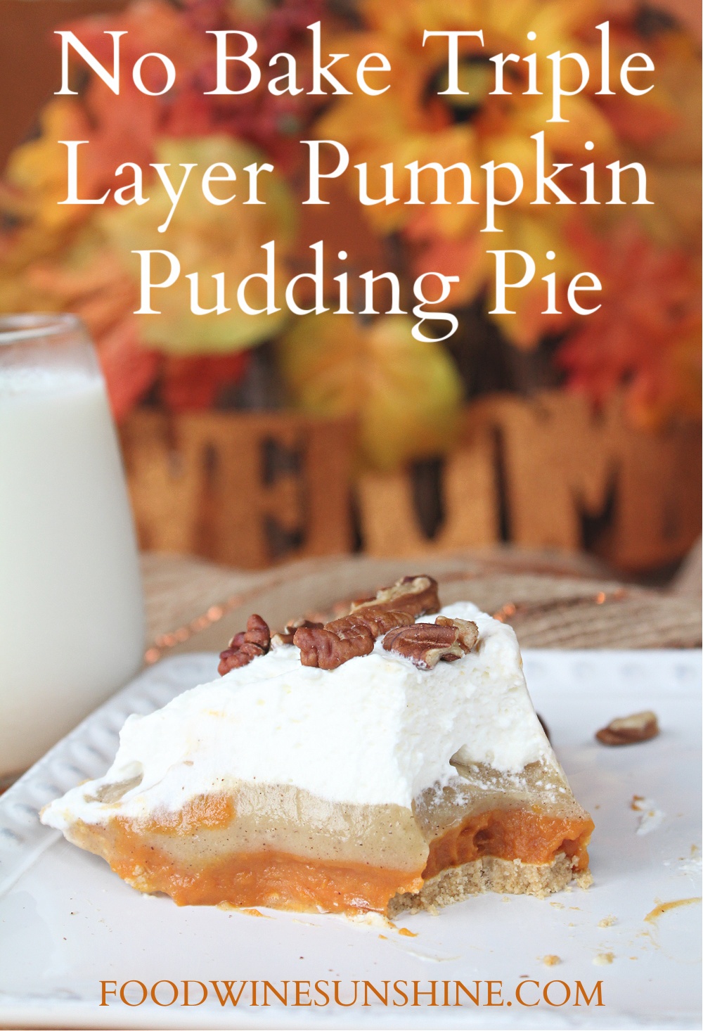 Best No Bake Pumpkin Spice Pudding Pie