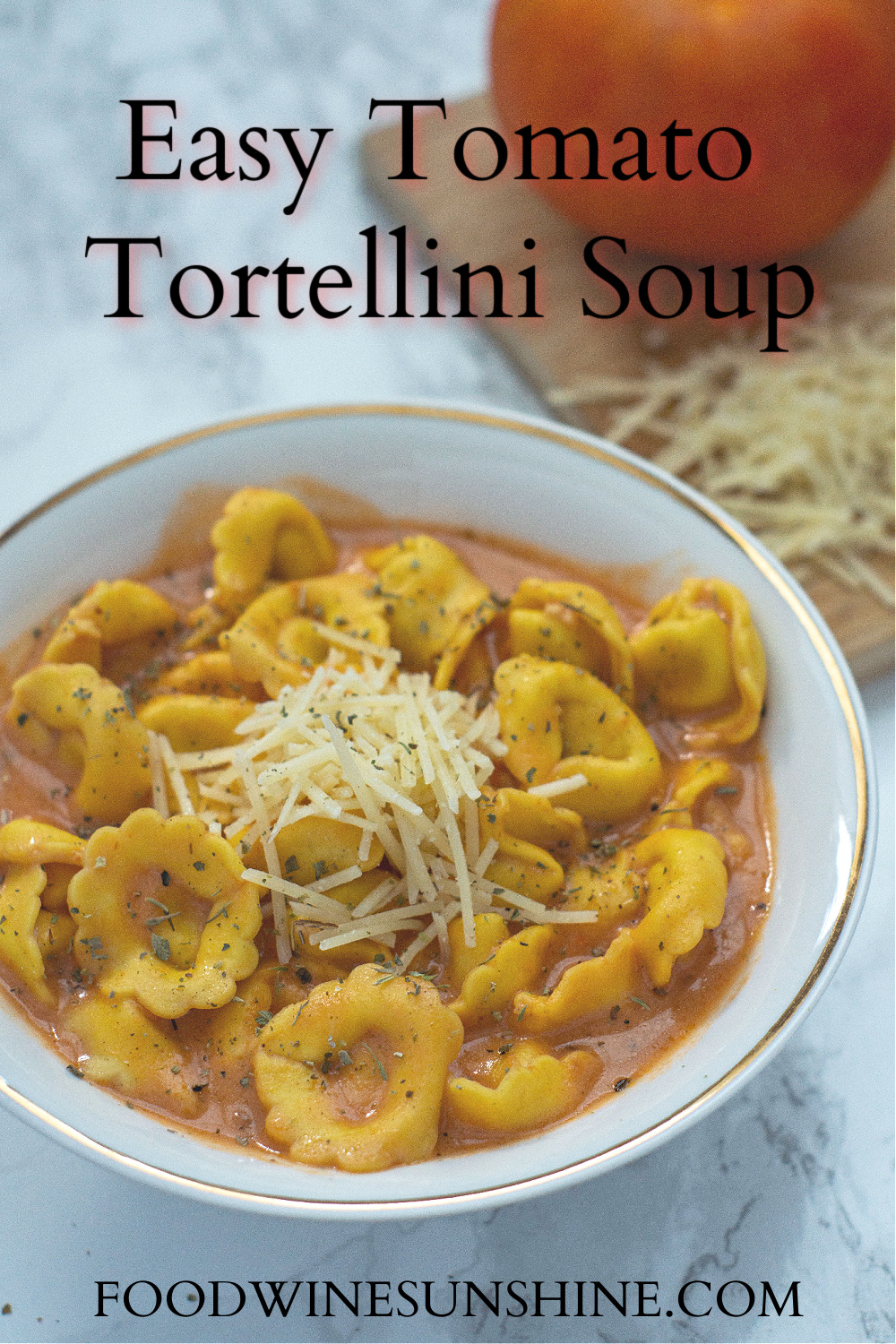 Easy Tomato Tortellini Soup 