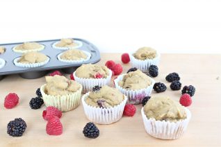 Avocado Berry Protein Muffins