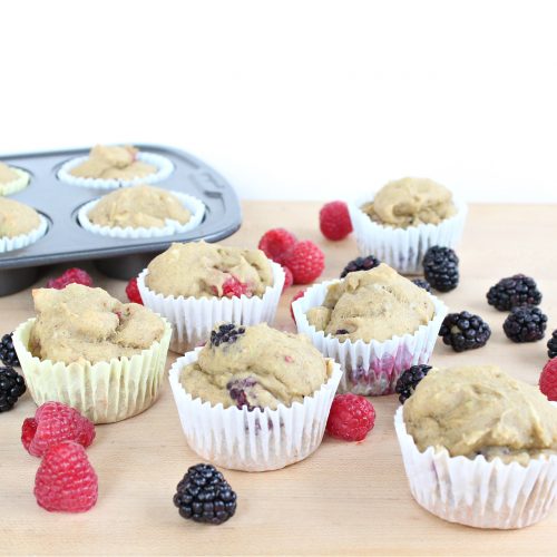 Avocado Berry Protein Muffins