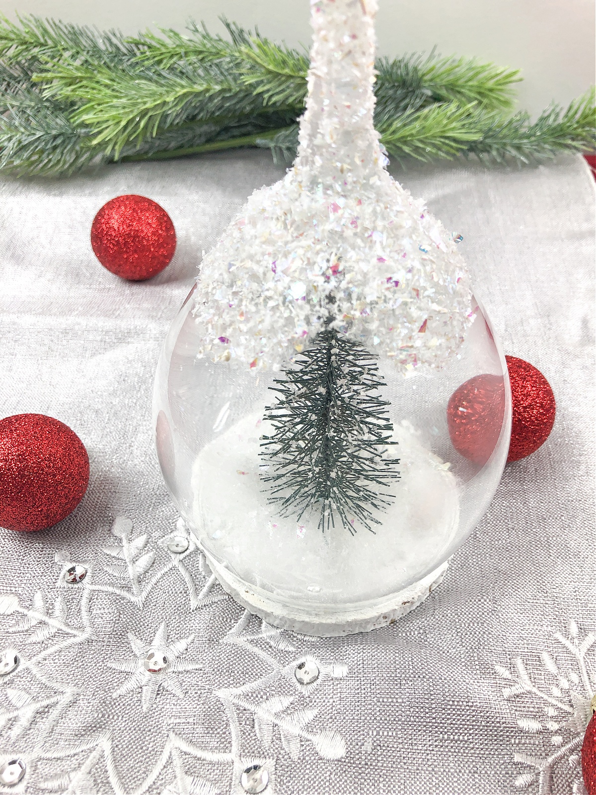 Holiday Wine Glass Candle Holder Craft