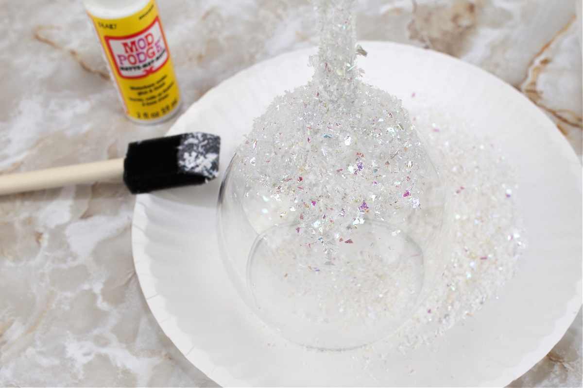 Easy DIY Christmas Tree Wine Glass Candle Holder 