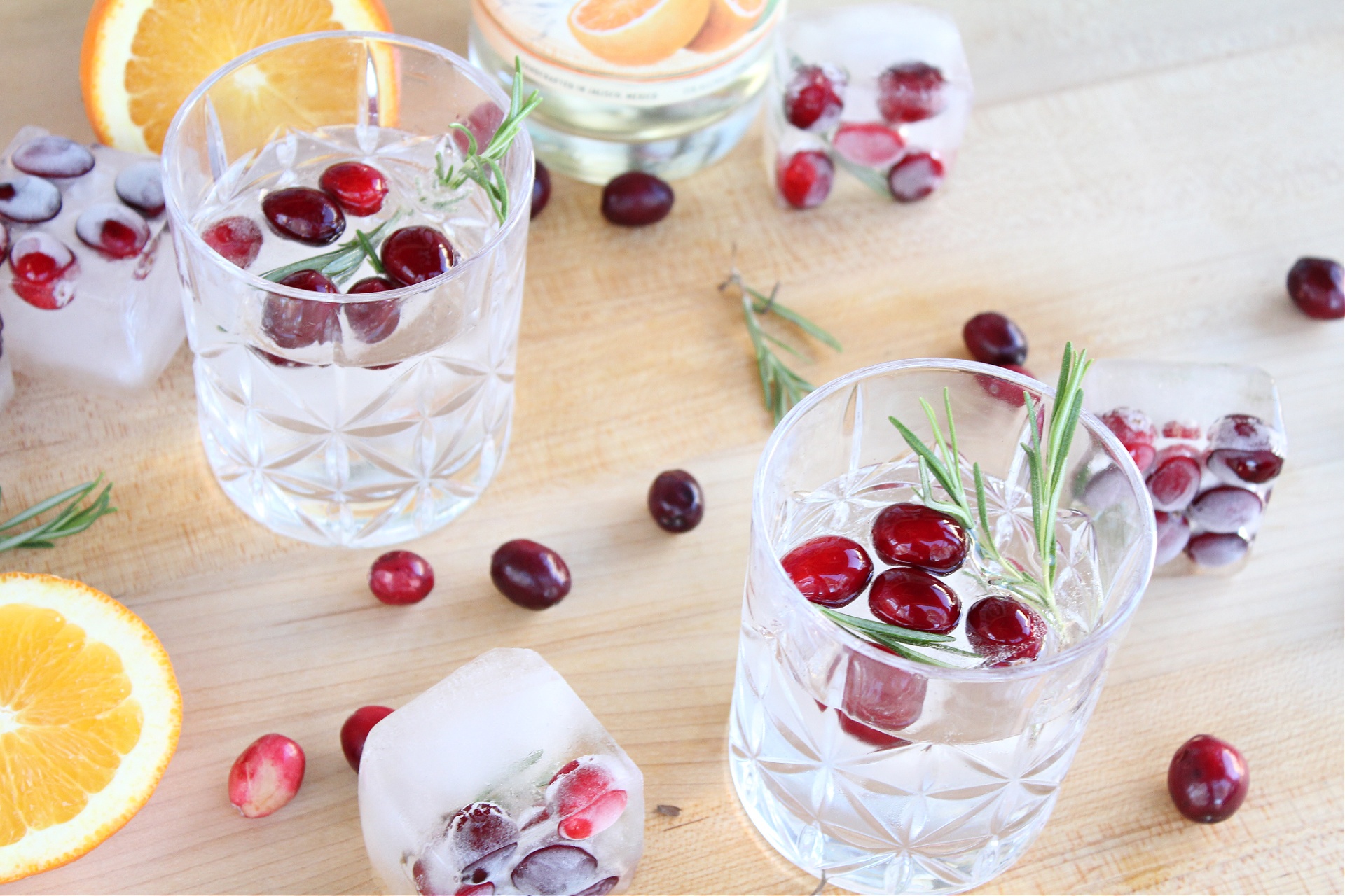 These 4 cocktails have ice cubes infused with booze and botanicals.