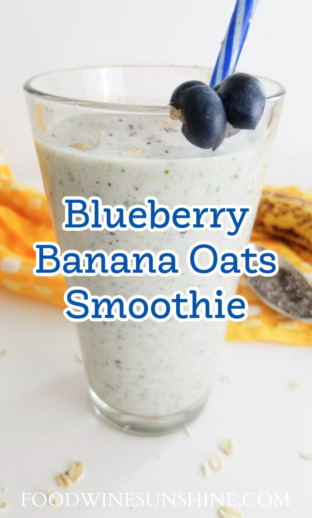 Blueberry Banana Oats Protein Smoothie