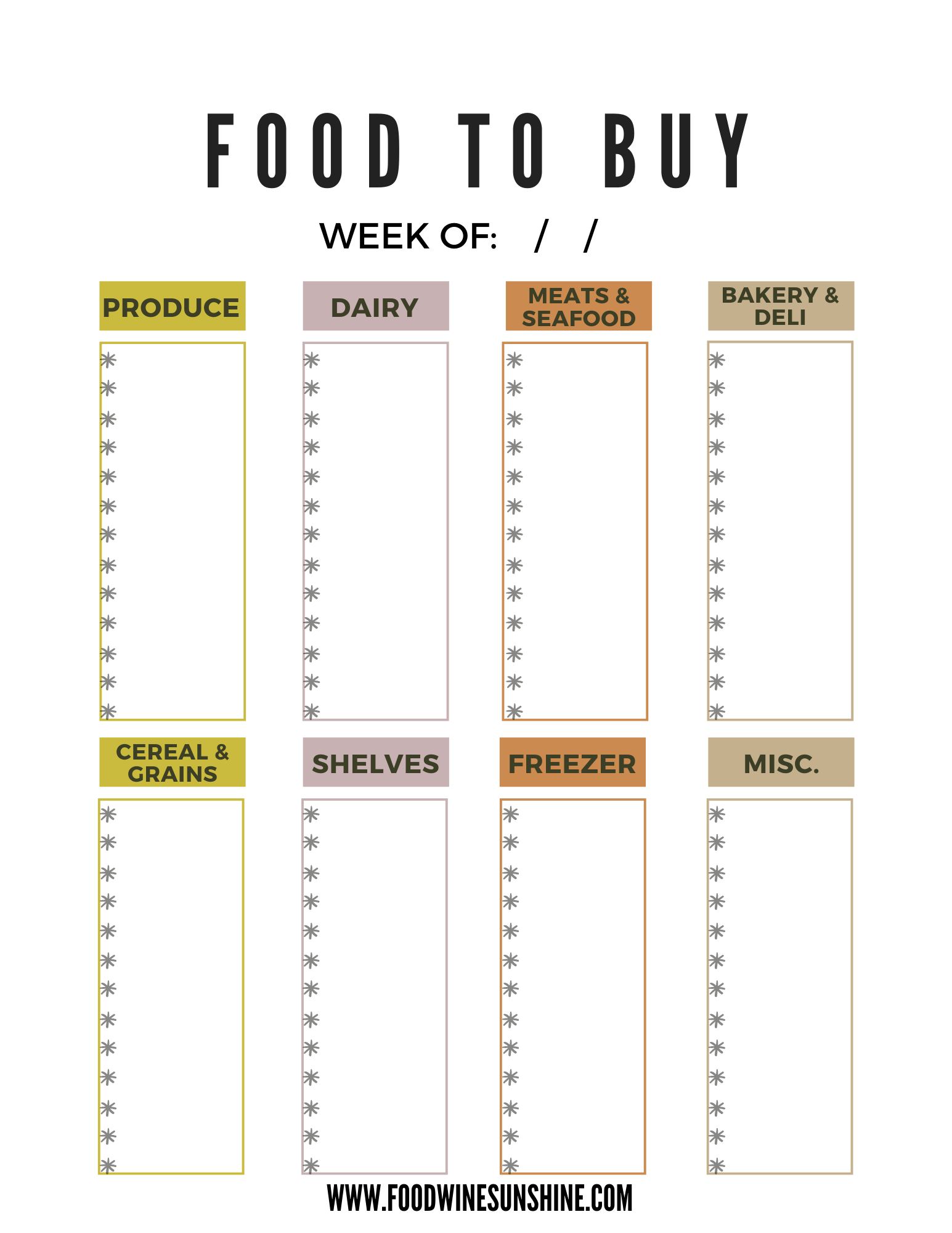 Best Meal Planning Printables