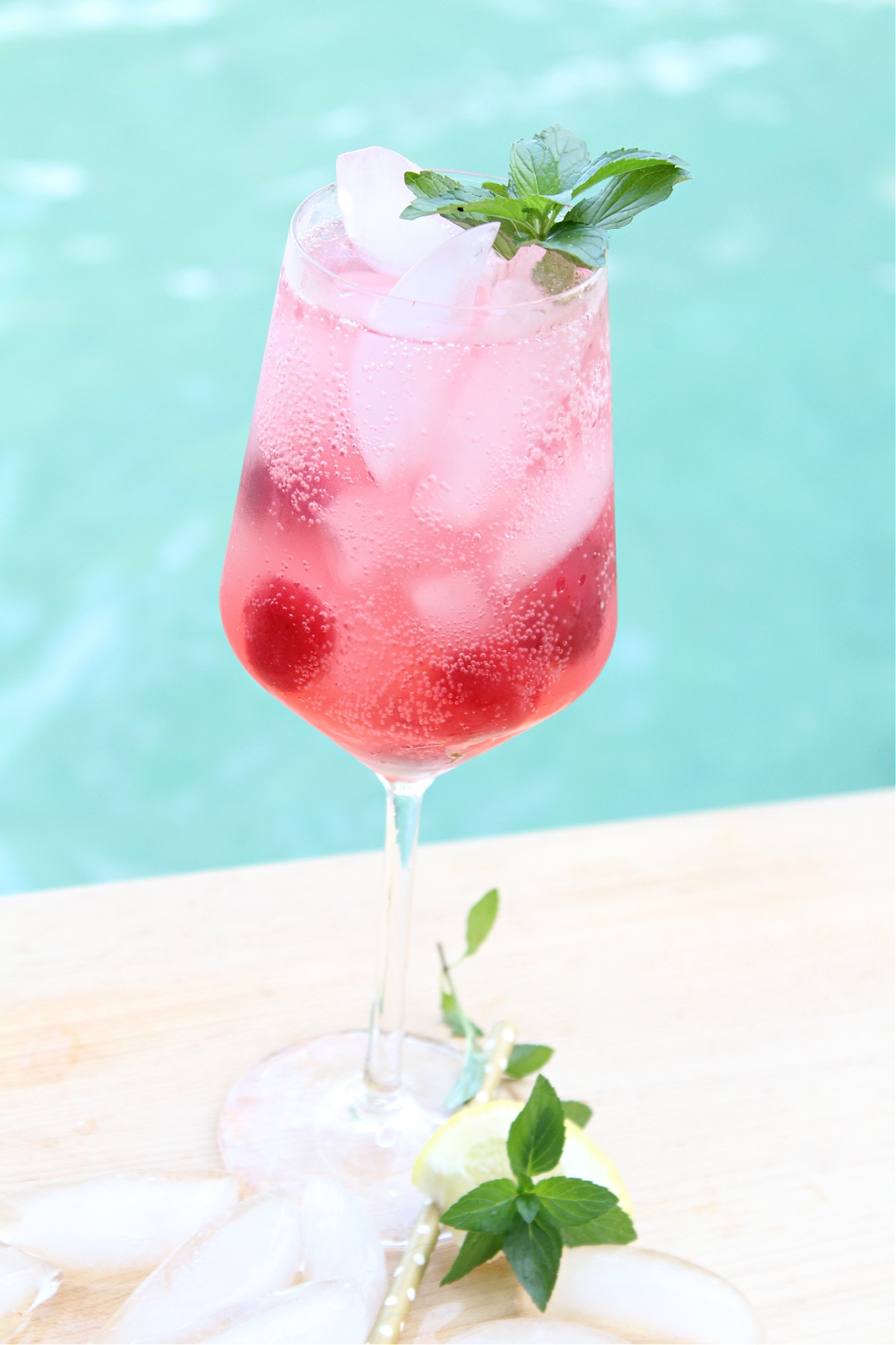 Sparkling Cherry Vodka Cocktail