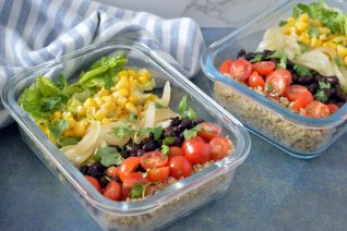 Vegetarian Burrito Bowls with Quinoa meal prep