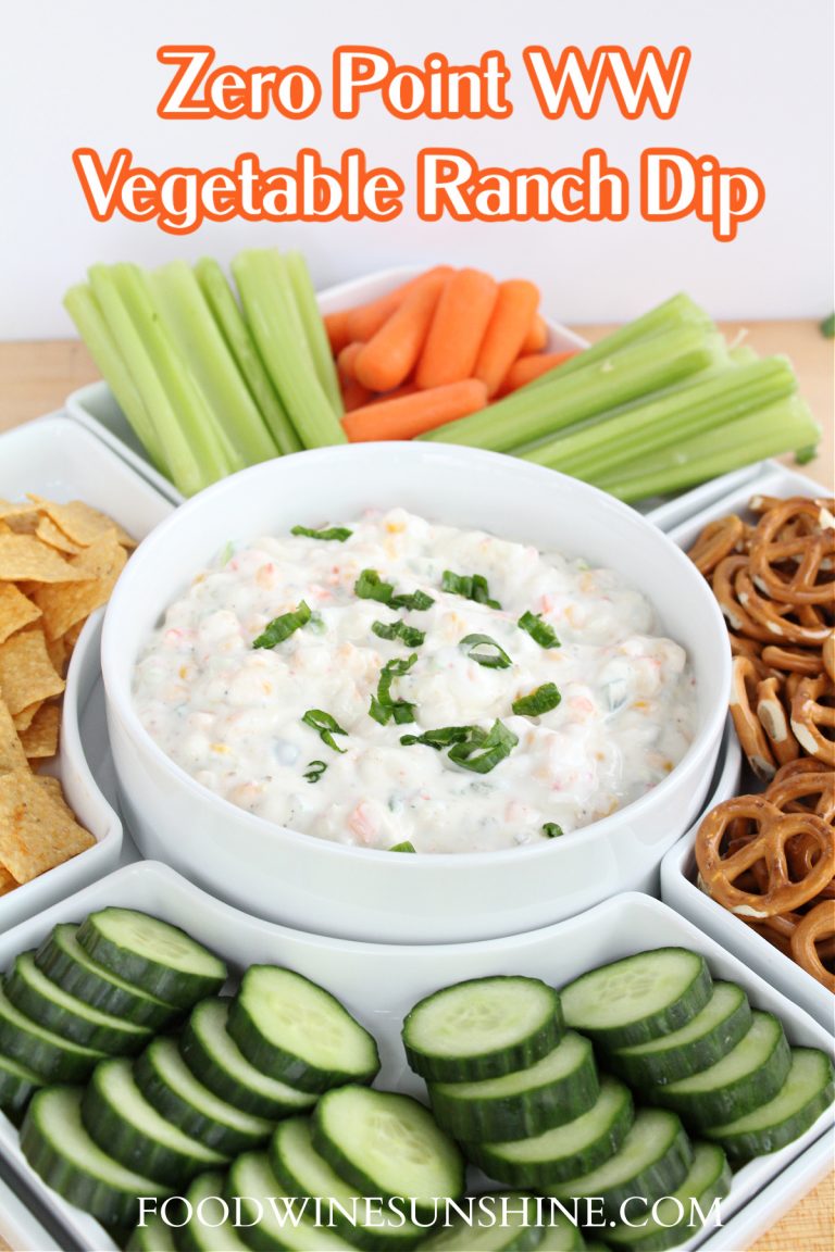 Zero Point Weight Watchers Vegetable Ranch Dip WW Recipes