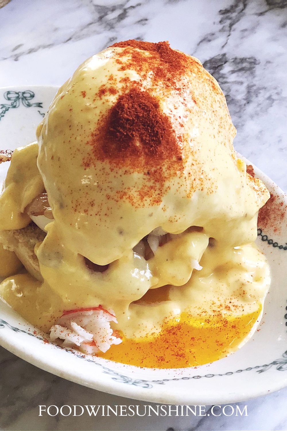 Eggs Benedict with Crab and Bacon 