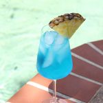 blue wine cocktail