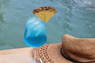 blue wine cocktail