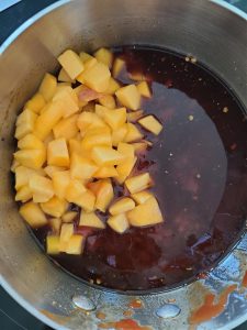 Making Bourbon Peach BBQ Sauce