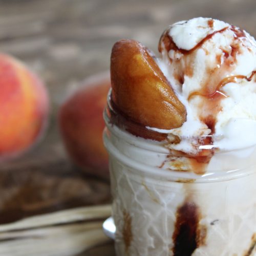 Oven Roasted Peaches Red Wine Dessert