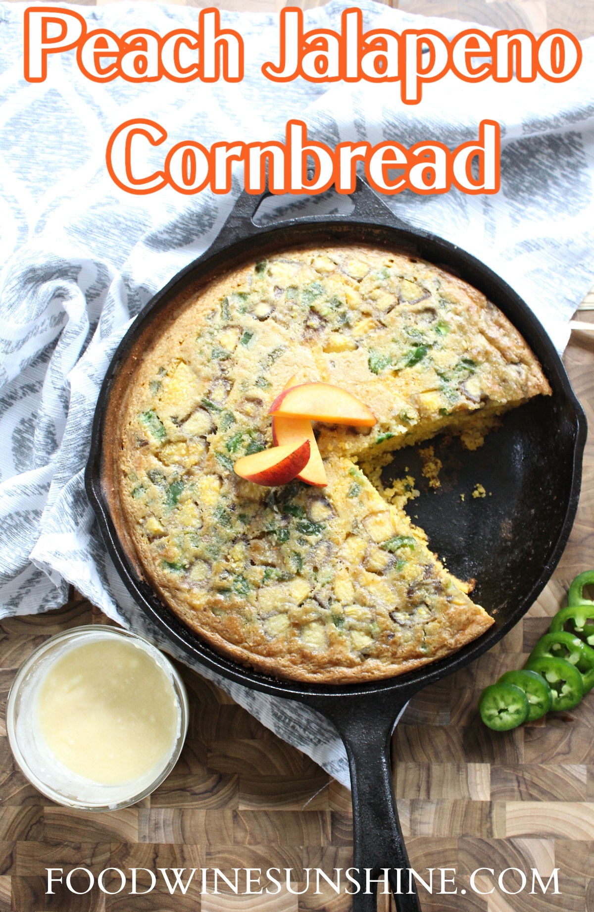 How to make the best Peach Jalapeno Cornbread 