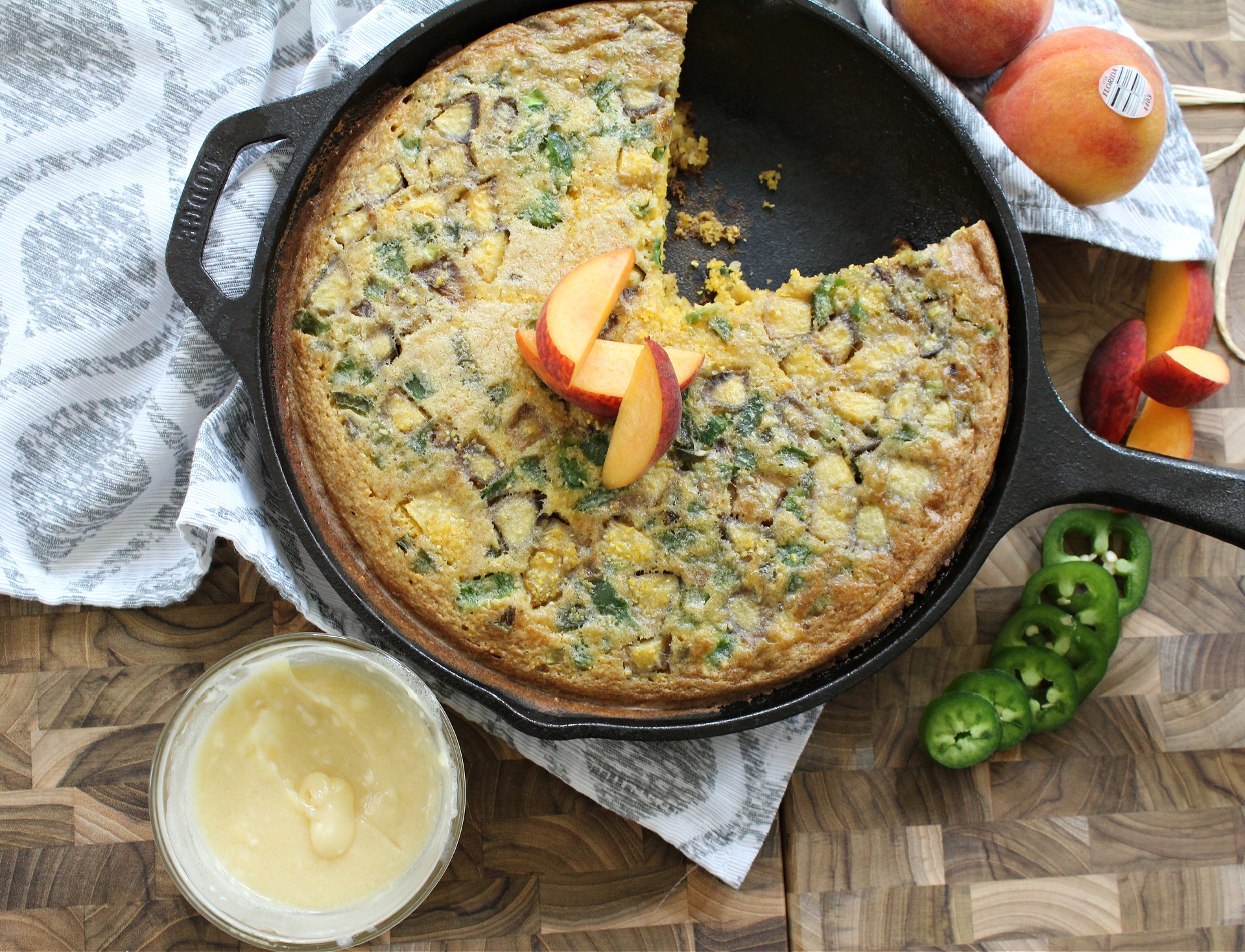 Best Peach Jalapeno Cornbread