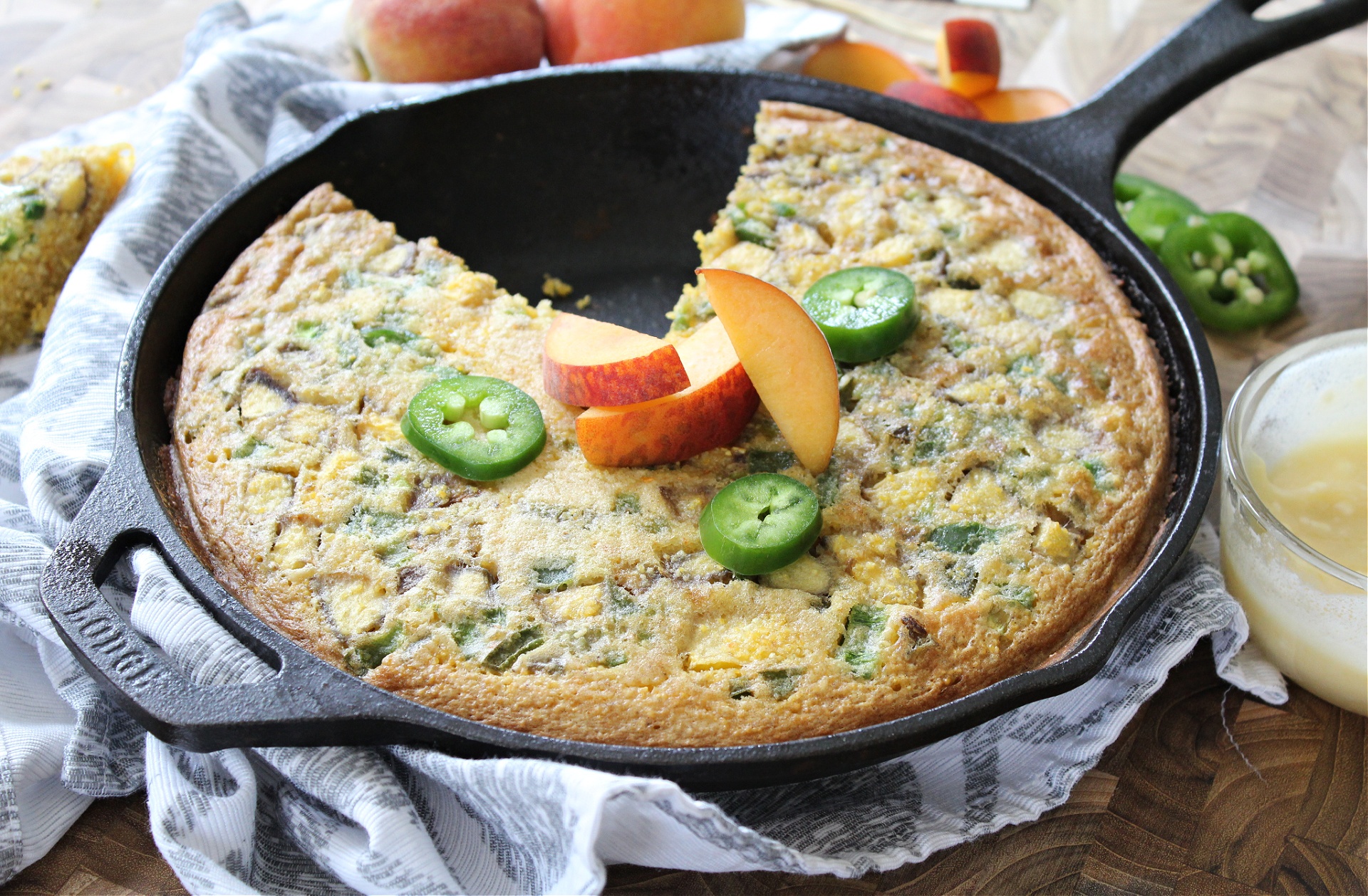 Tasty Peach Jalapeno Cornbread