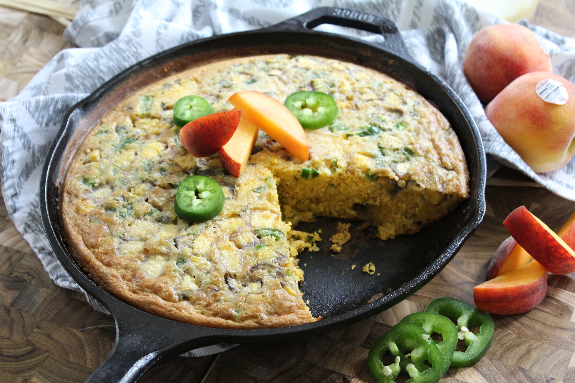 How to make Peach Jalapeno Cornbread