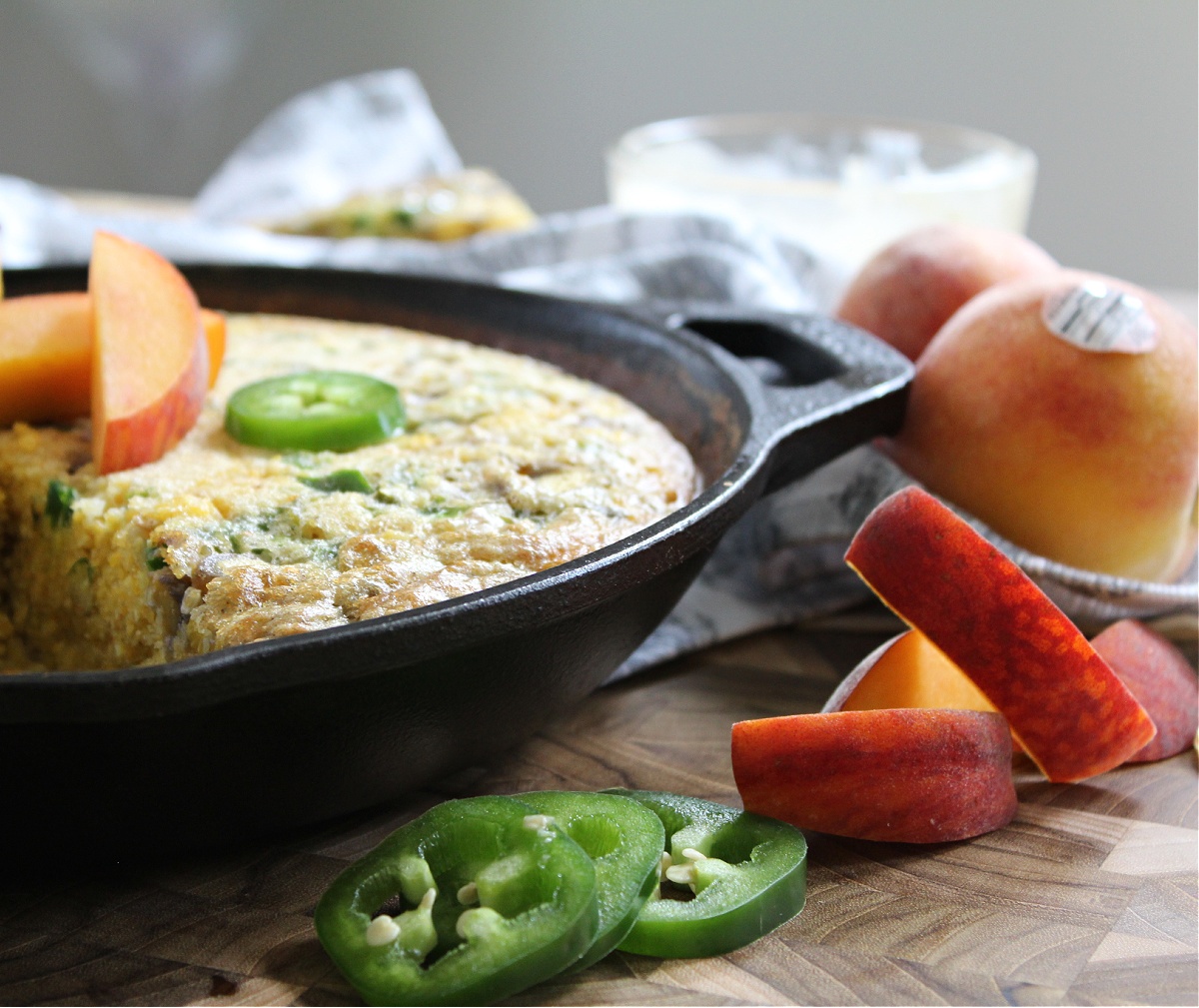 Tasty Jalapeno Peach Cornbread