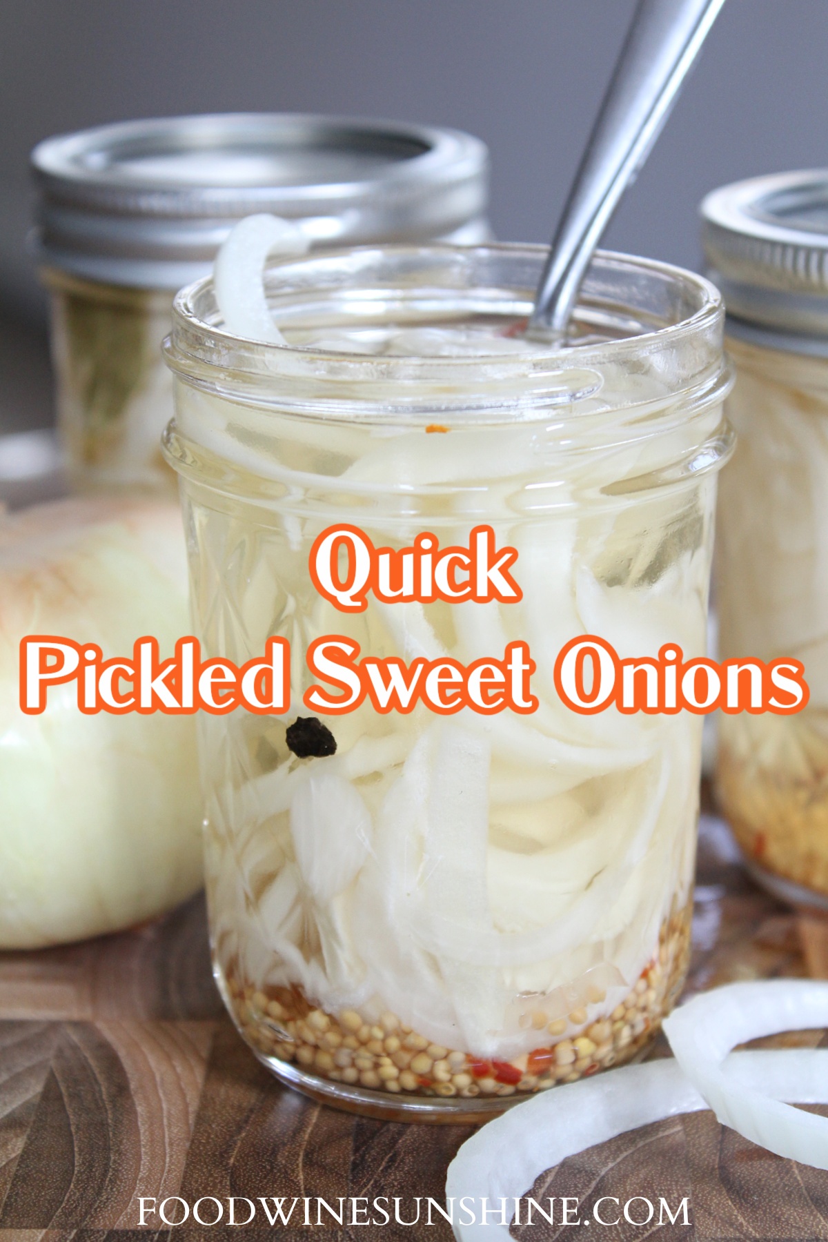 Making quick pickled sweet onions