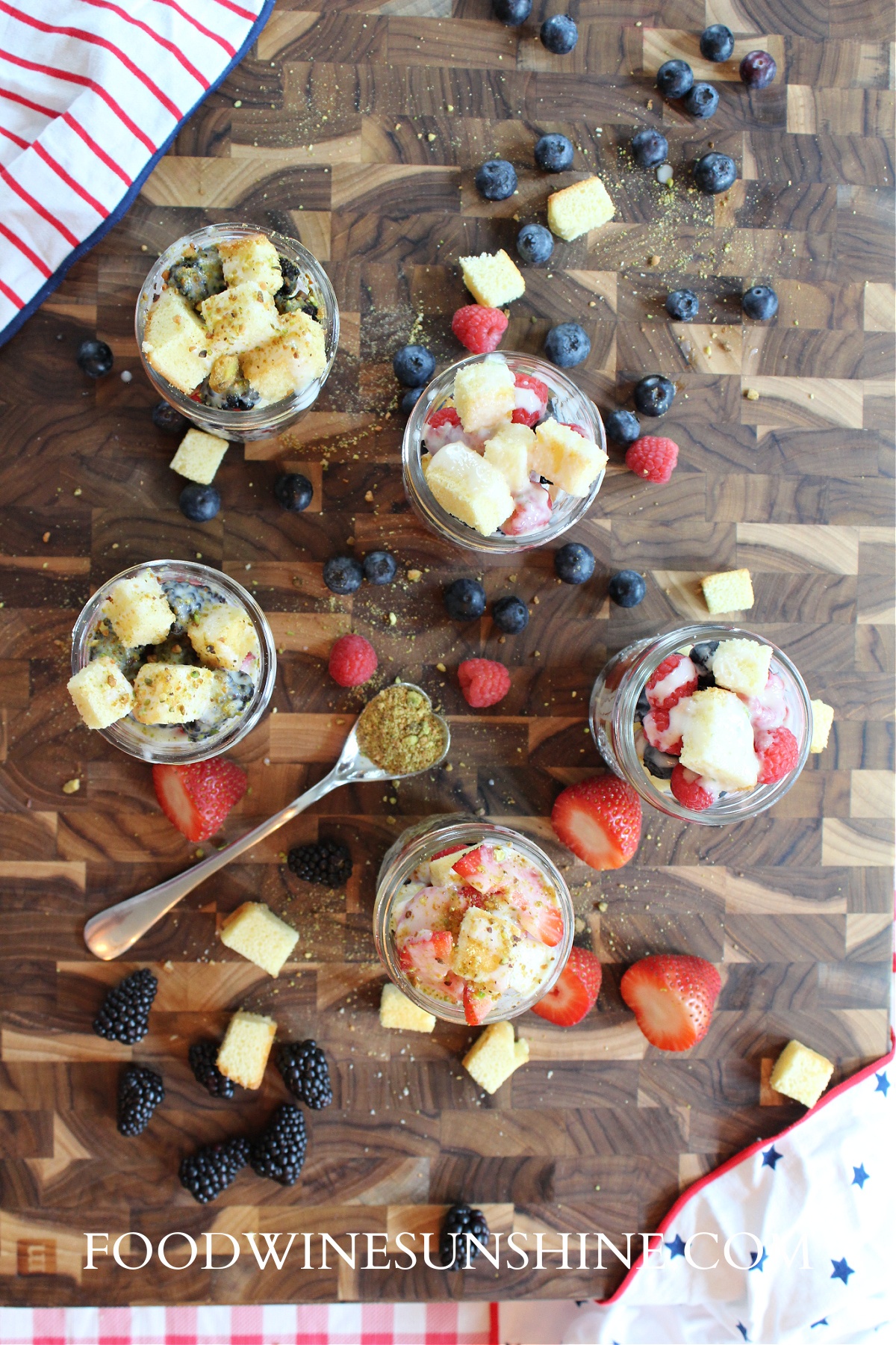 Berry Good Mason Jar Trifles With Vanilla Yogurt Sauce