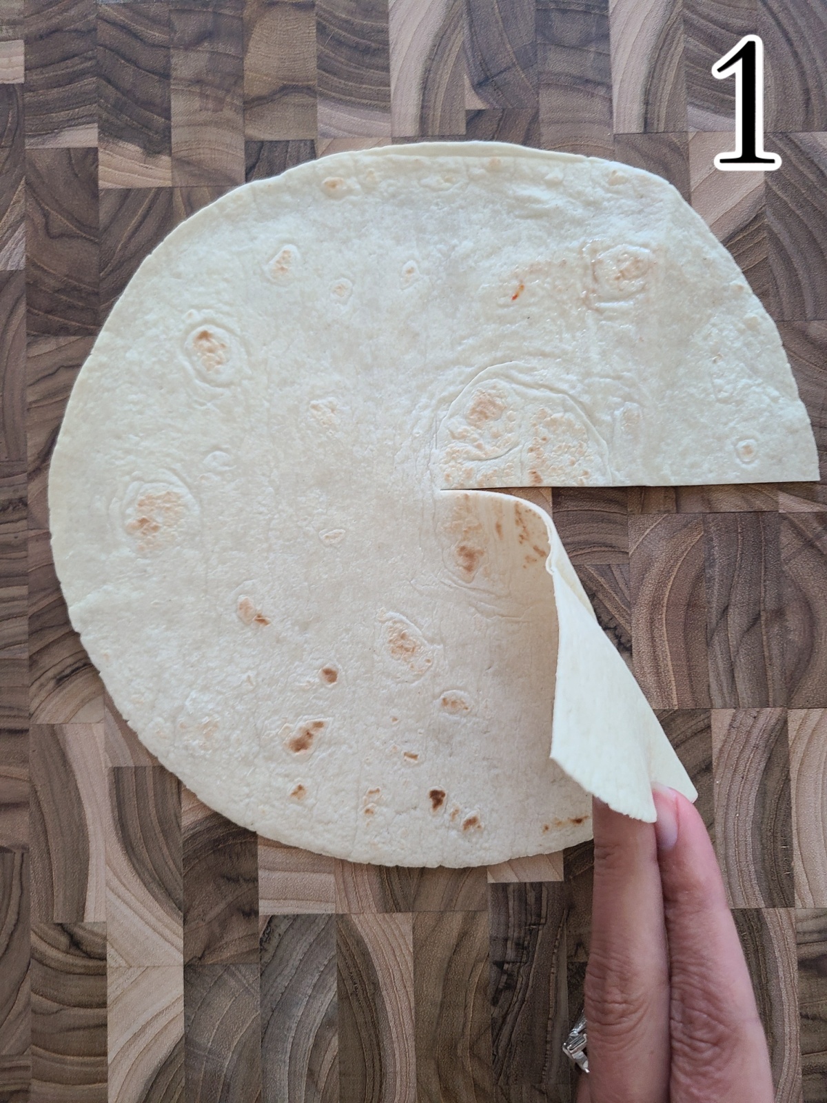 Making BBQ Cheeseburger Stacked Quesadillas 