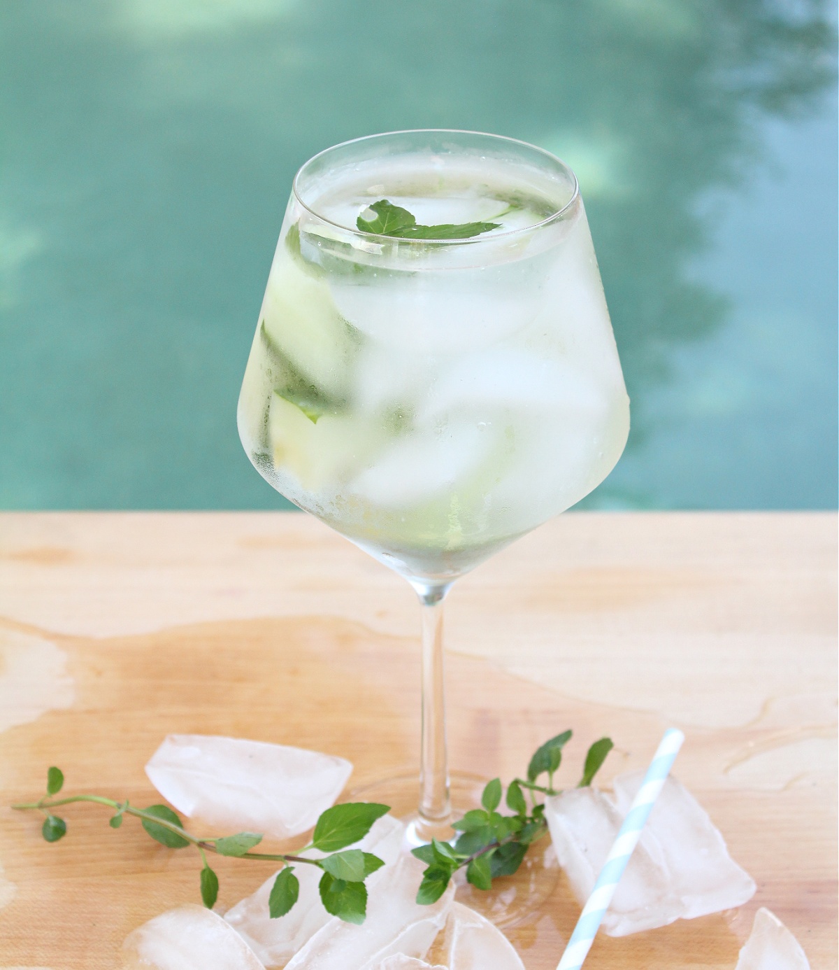 Low Calorie Cucumber Mint Cocktail