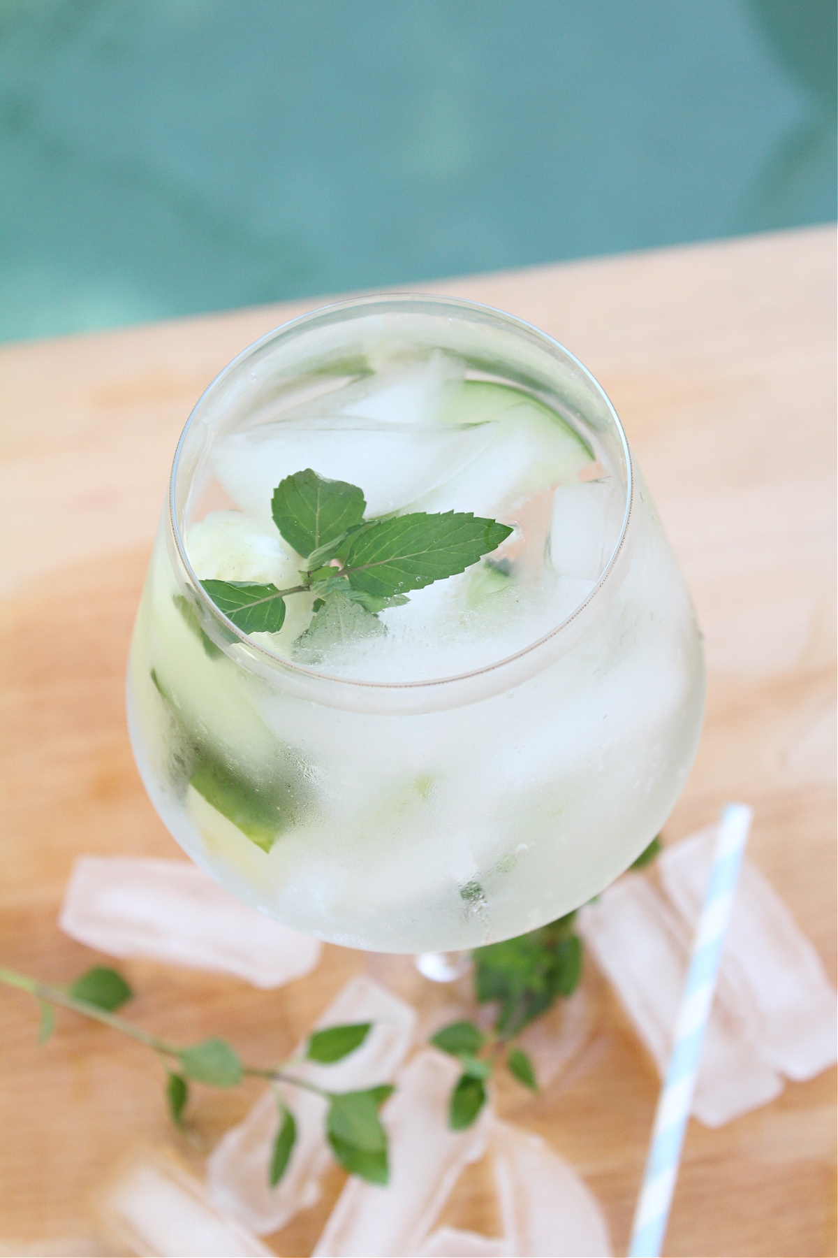 Low Calorie Cucumber Mint Vodka Cocktail