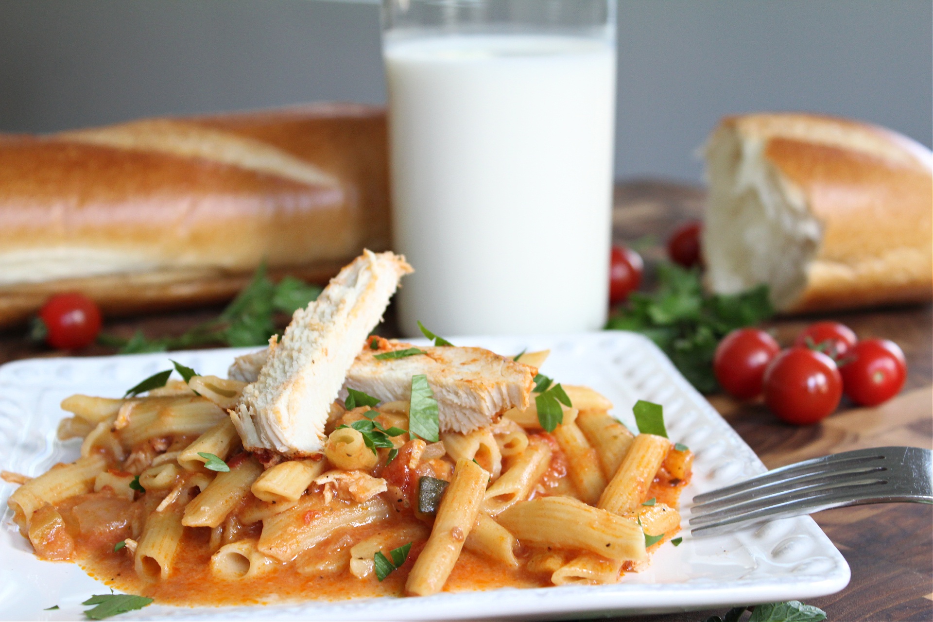 slow cooker creamy chicken pasta