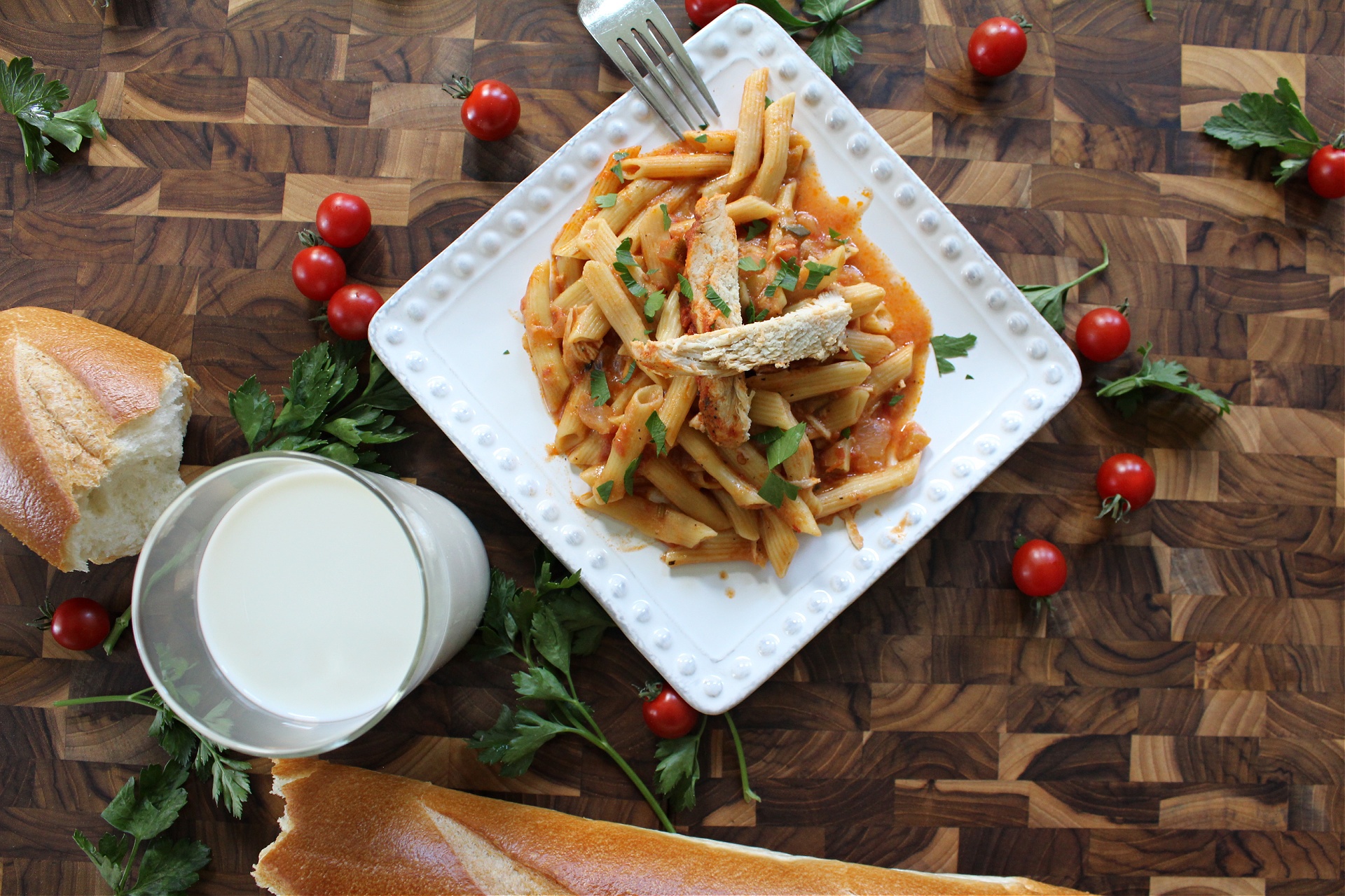 Crockpot creamy chicken pasta