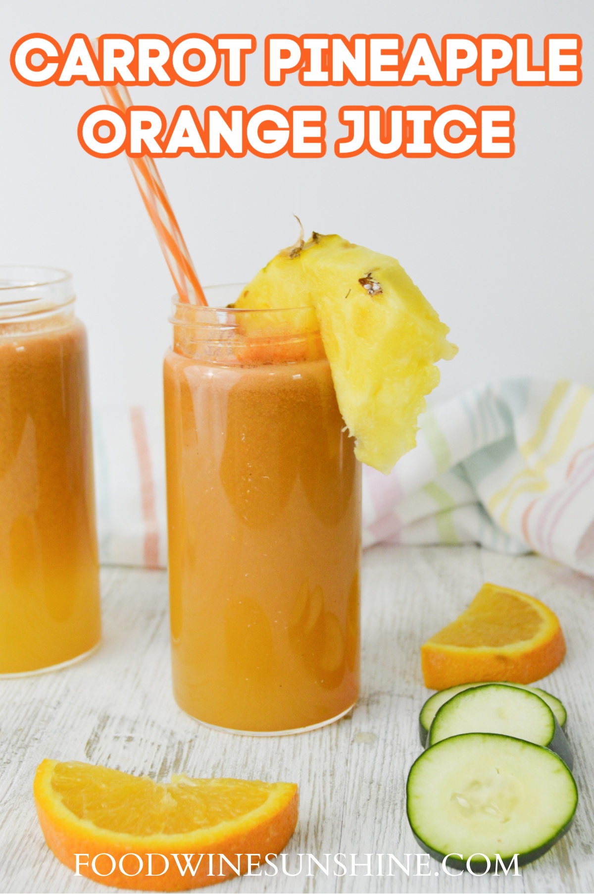 Tasty Carrot Orange Pineapple Juice