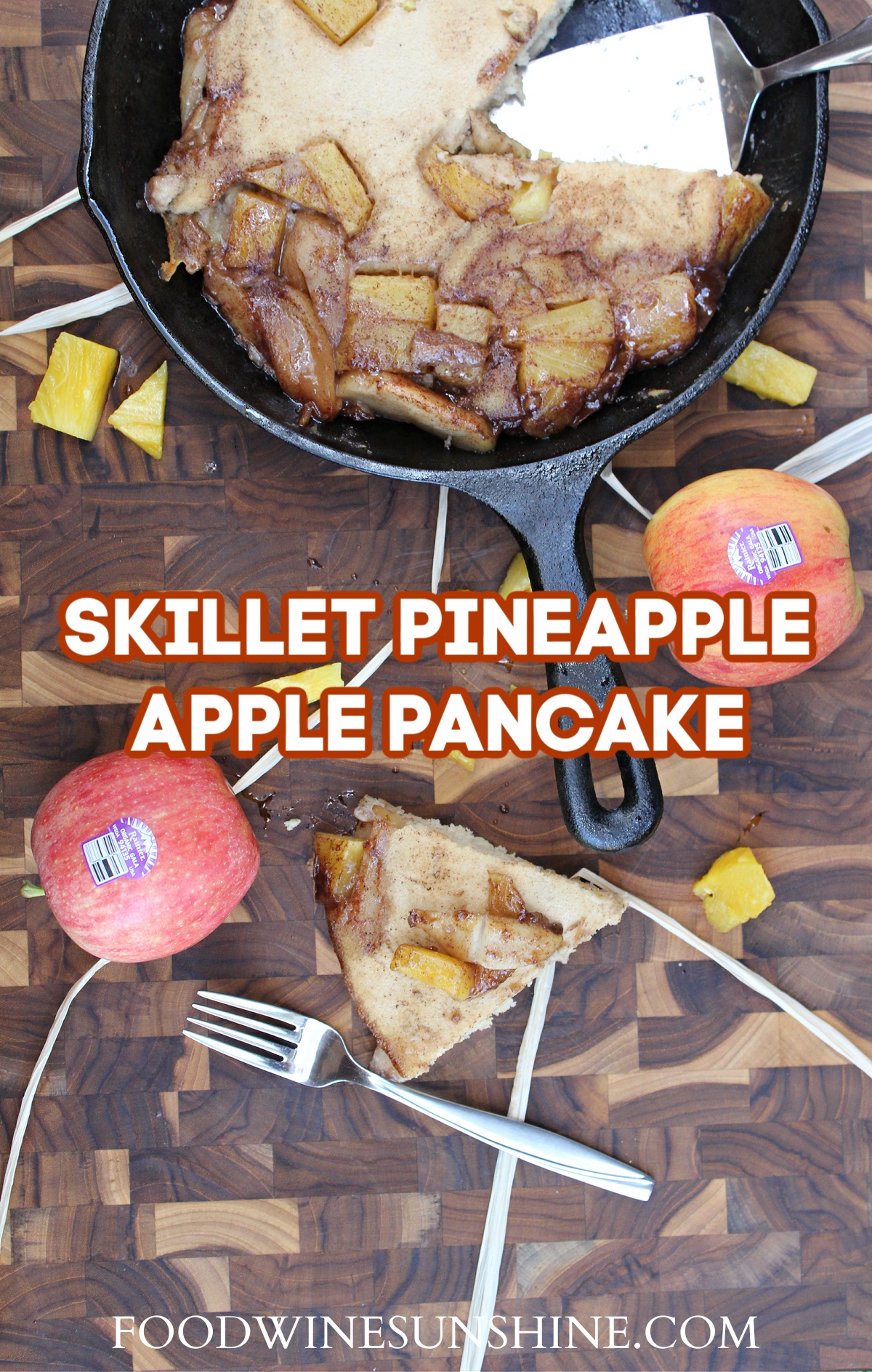 upside Down Skillet Pineapple Apple Pancake 