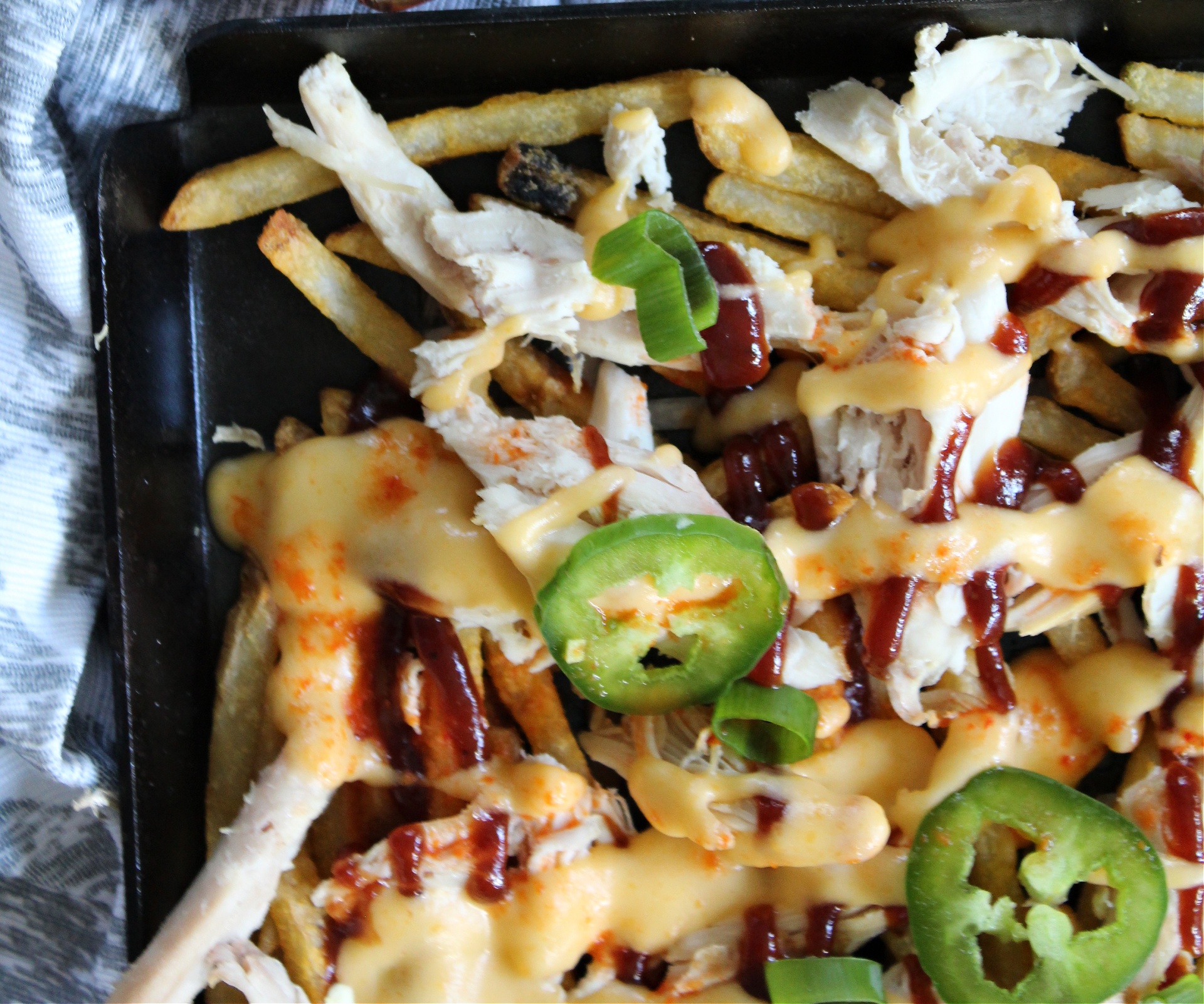 Loaded BBQ Chicken Jalapeno Fries