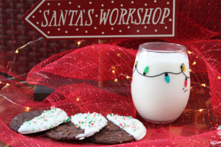 White Chocolate Dipped Chocolate Peppermint Cookies-image