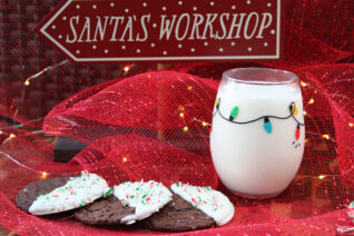 White Chocolate Dipped Chocolate Peppermint Cookies