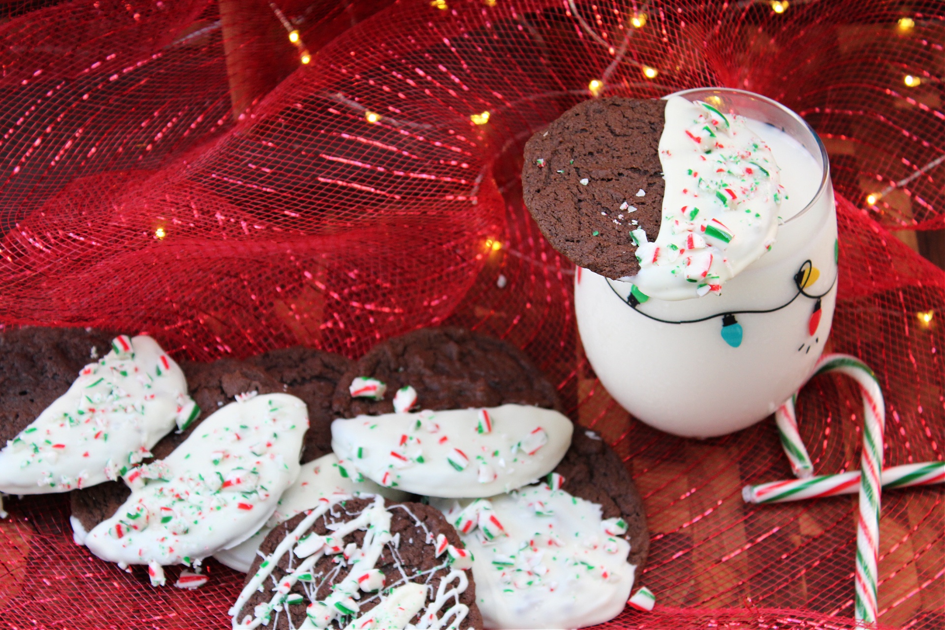 Chocolate Peppermint Christmas Cookies