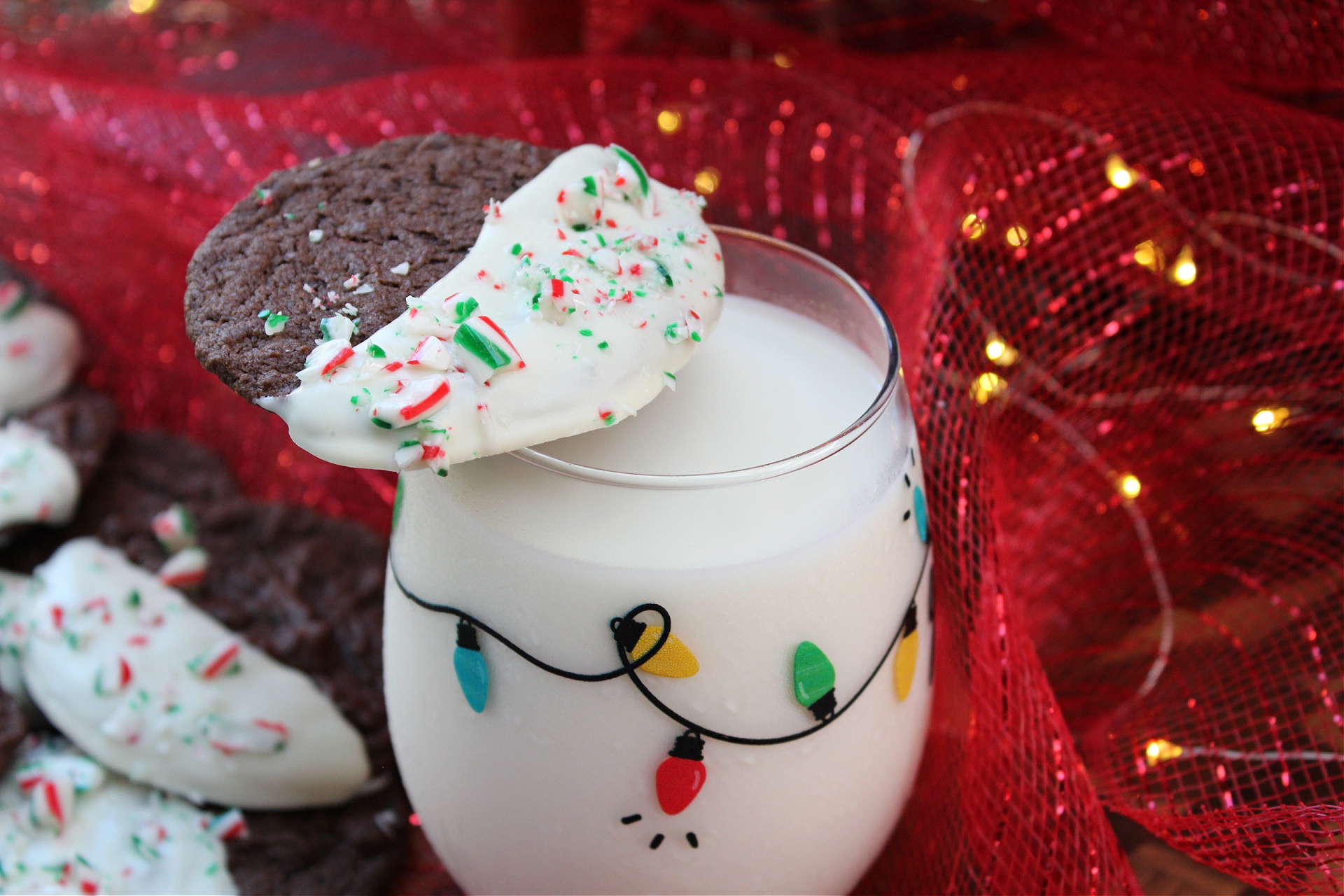Best White Chocolate Dipped Chocolate Peppermint Cookies