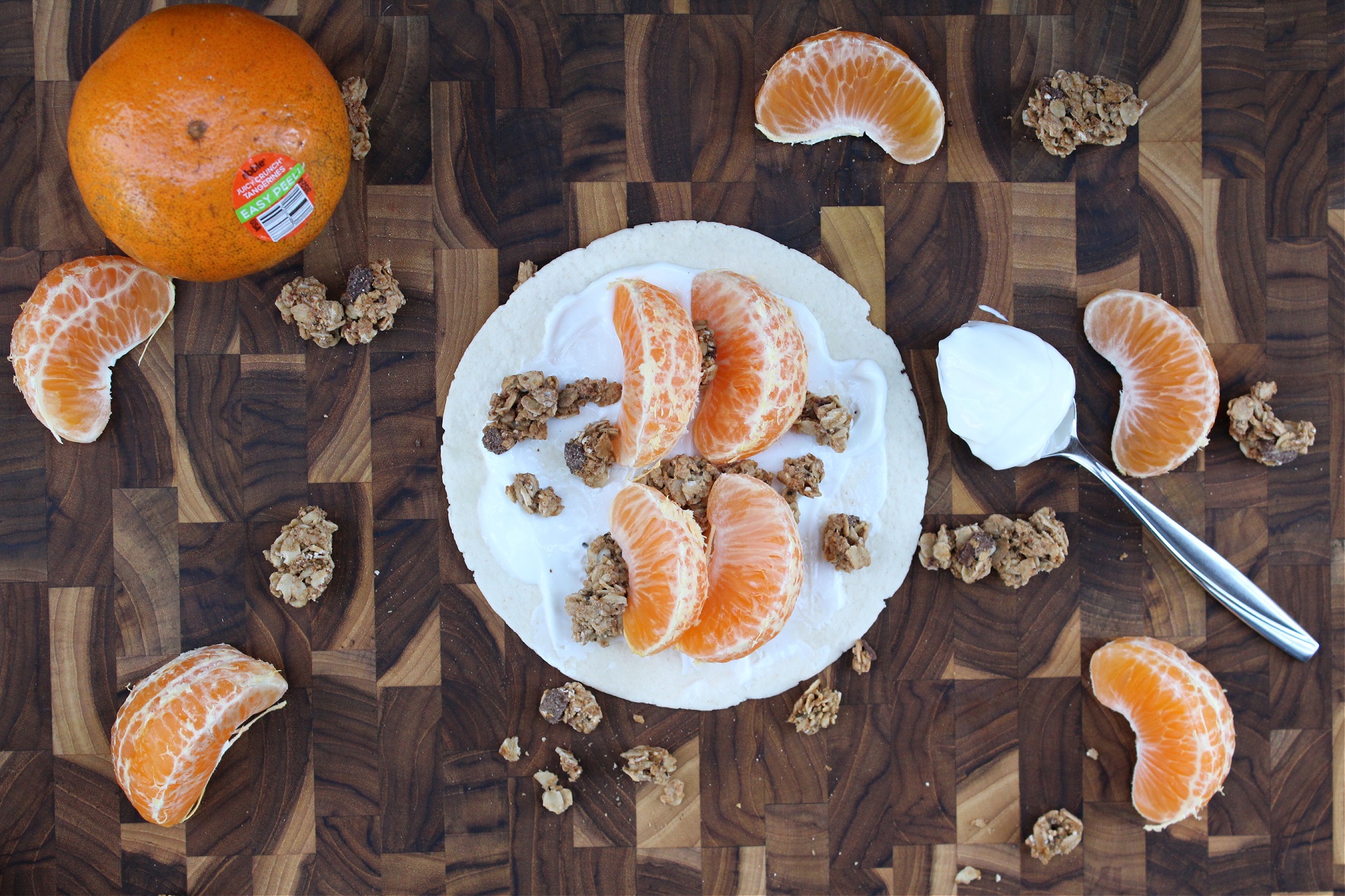 Healthy Tangerine Breakfast Wrap