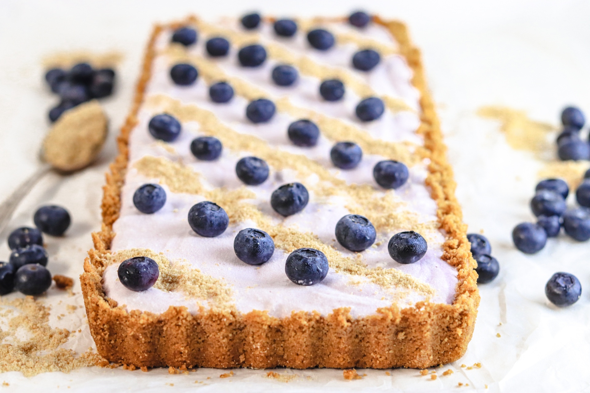 Easy Frozen Blueberry Yogurt Tart