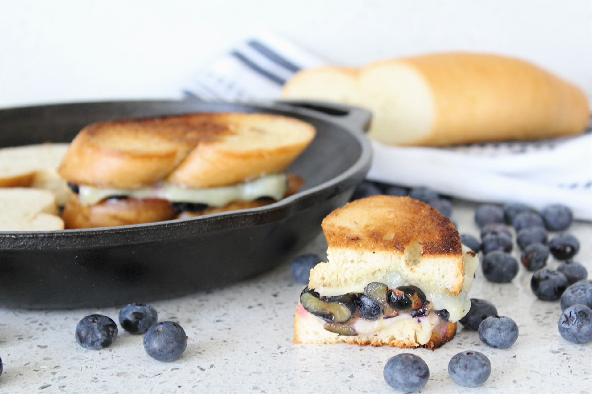 Best Grilled Cheese with blueberries