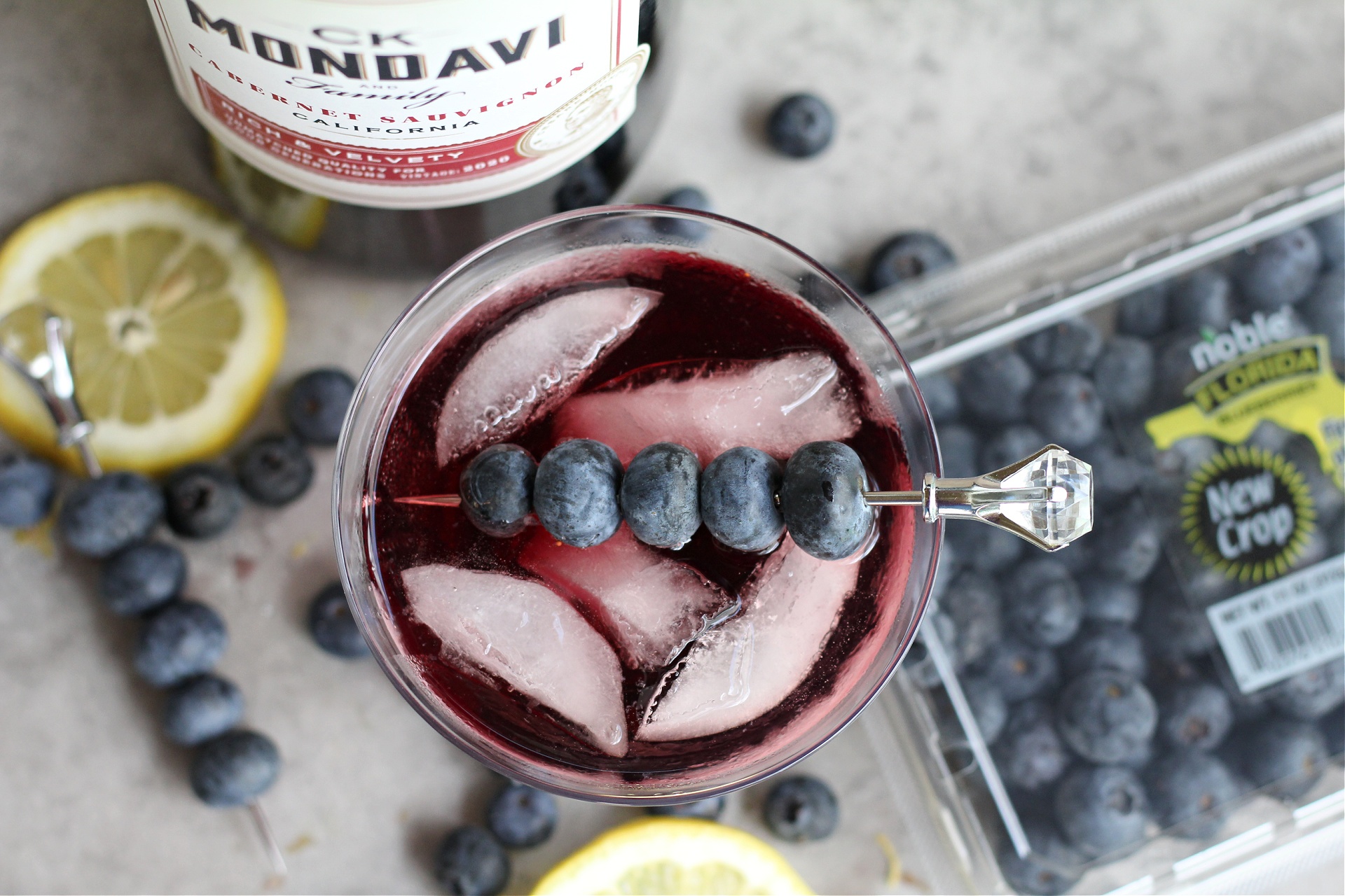 Blueberry Vodka Wine Cocktail