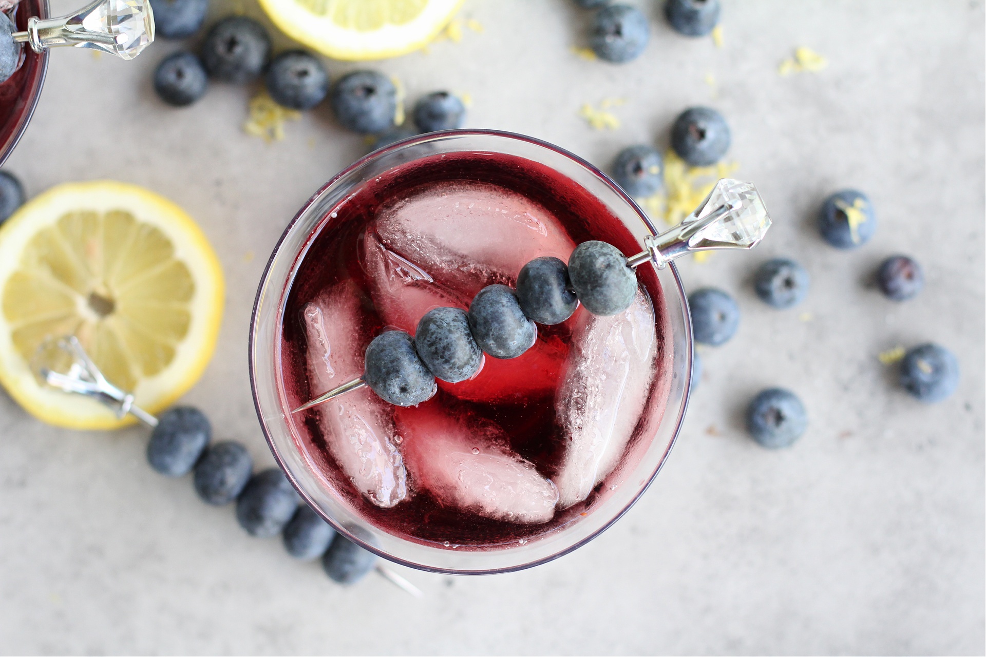 Easy Blueberry Vodka Wine Cocktail