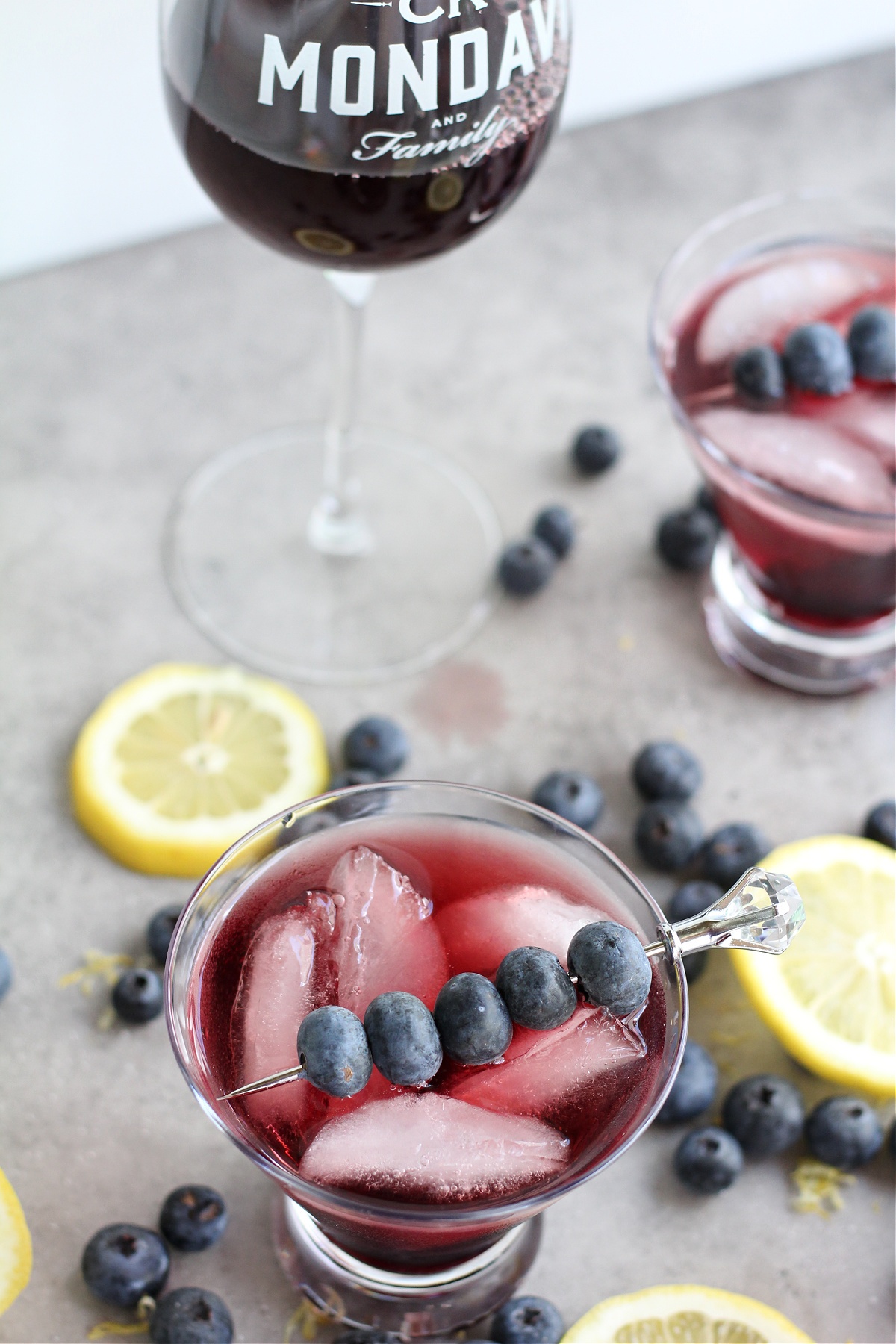 Blueberry Wine Cocktail made with Vodka