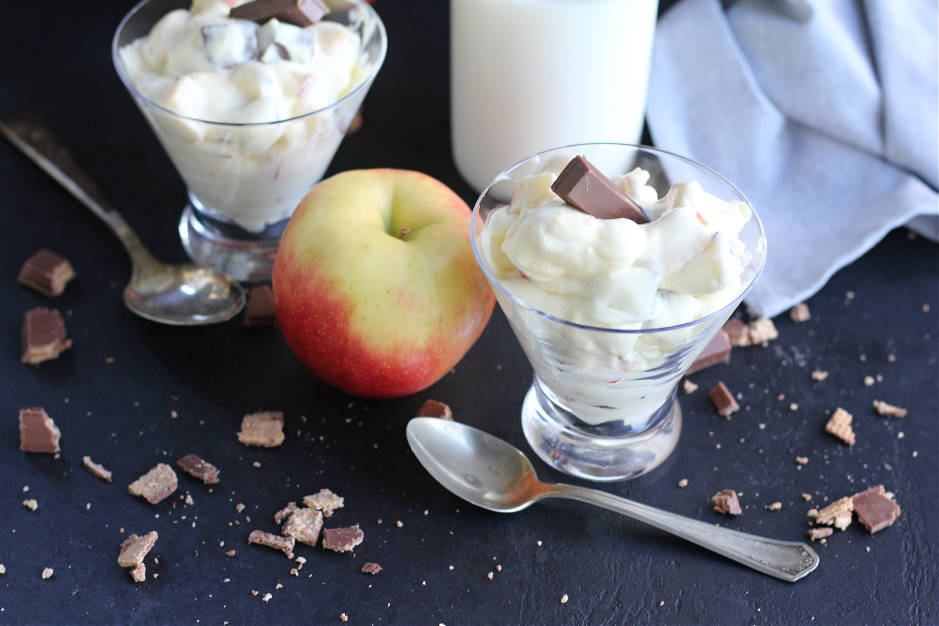 Leftover Halloween Candy Bar Apple Salad