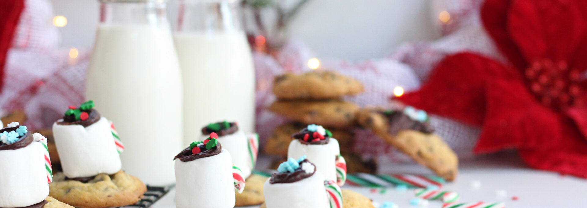 Hot Cocoa Marshmallow Cookie Cups