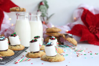 Hot Cocoa Marshmallow Cookie Cups