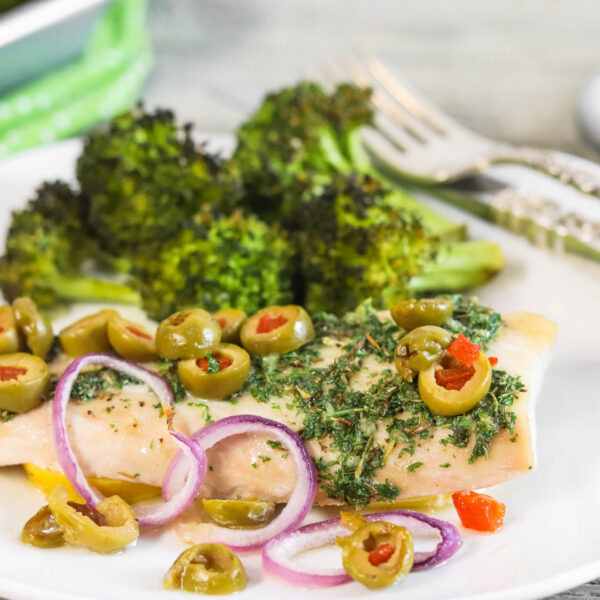 Baked Mahi Mahi with Olives, Lemon and a Killer Honey Sauce