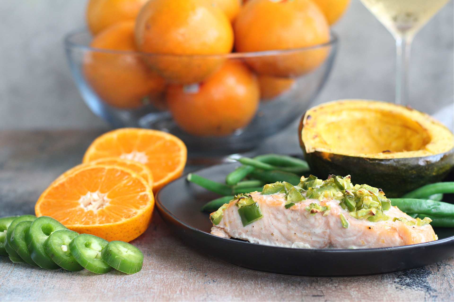 Baked Jalapeno Tangerine Salmon