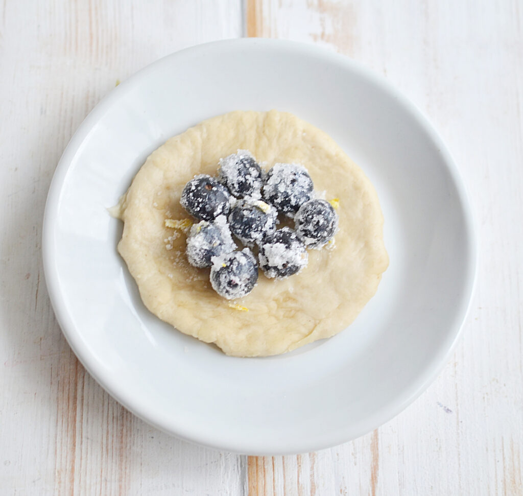 Making Blueberry Galette