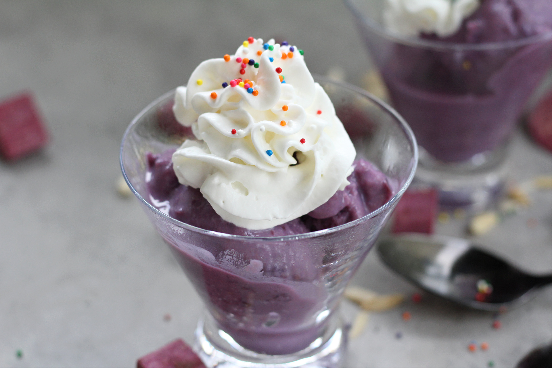 Purple Sweet Potato Ice Cream made with Milk