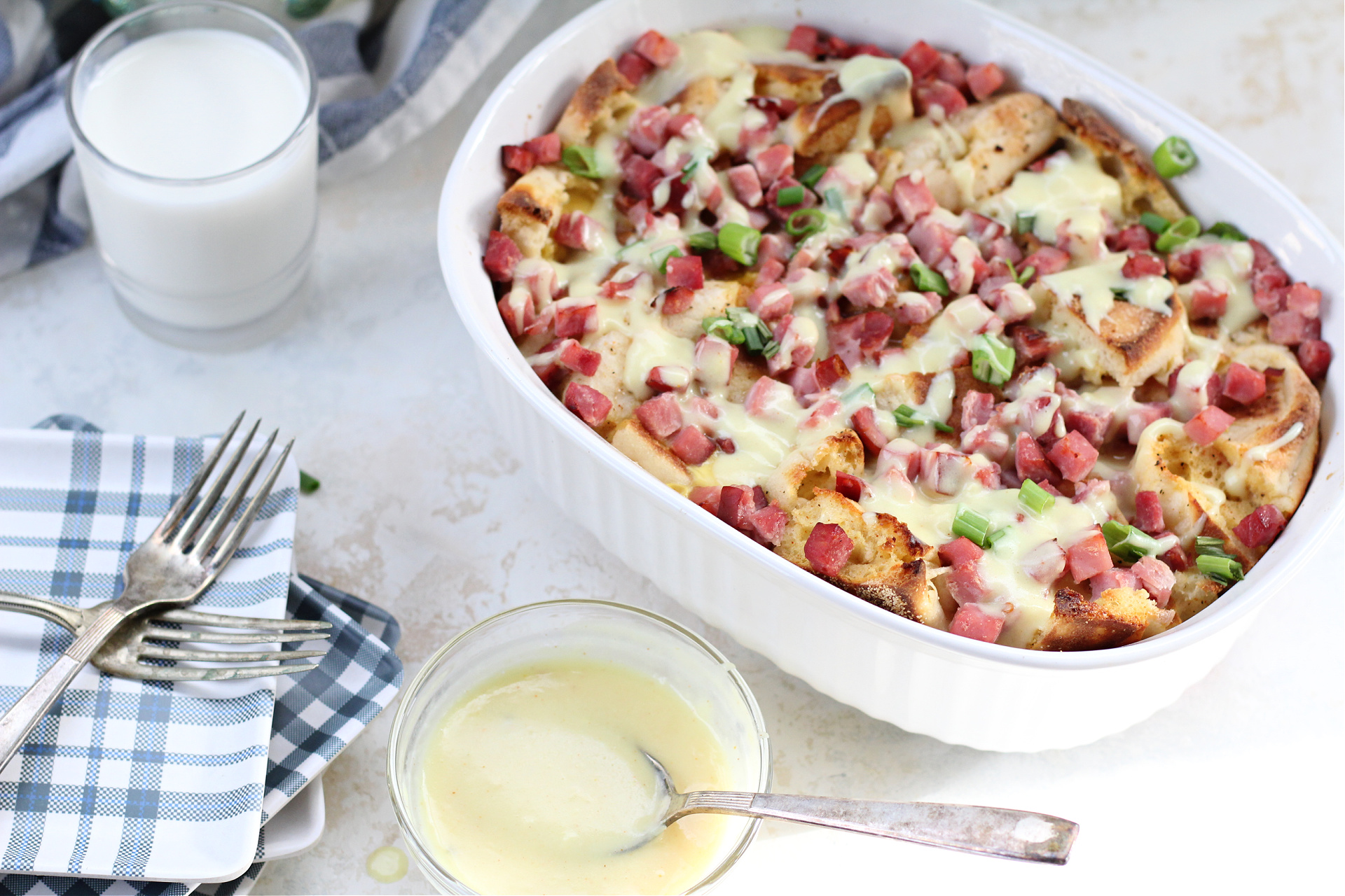 Christmas morning eggs benedict casserole